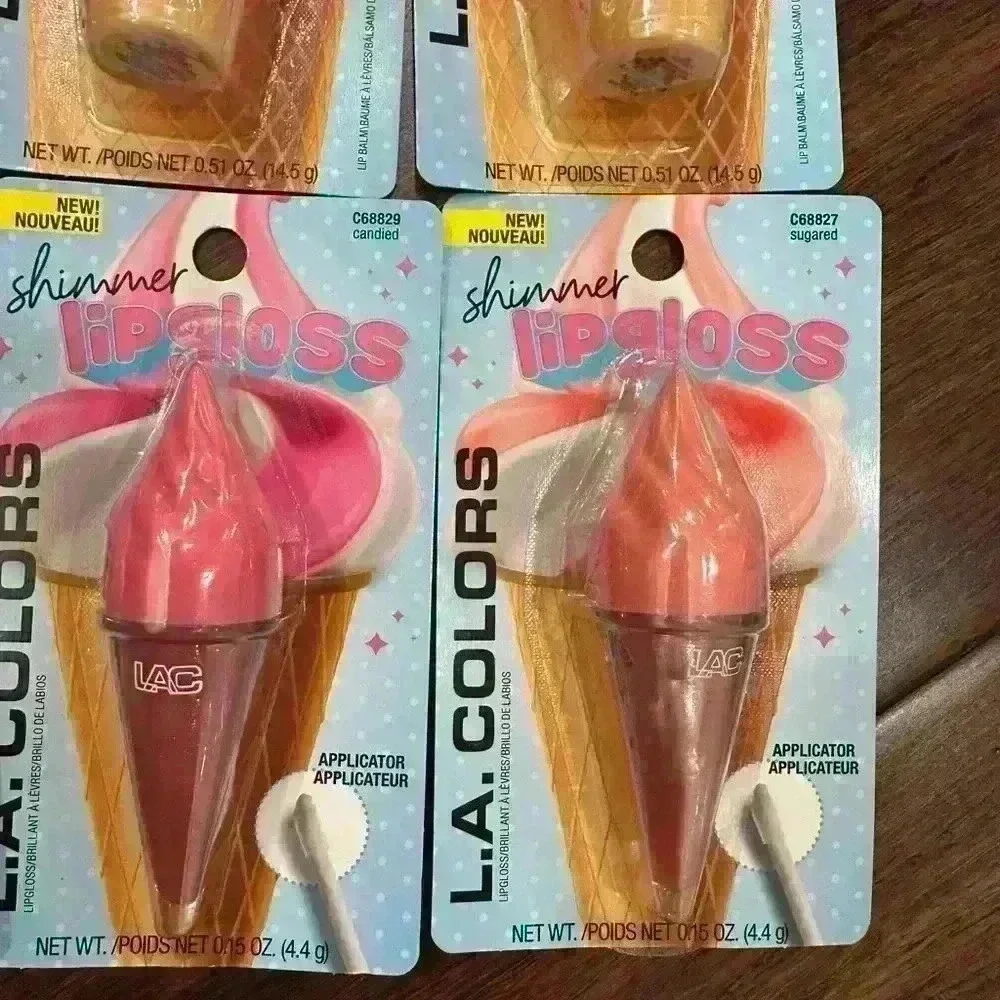 L.A. Colors ice cream and popsicle jelly gloss, lip balm and shimmer lip gloss